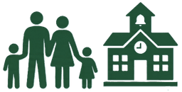 Family and village icon representing better rural lives